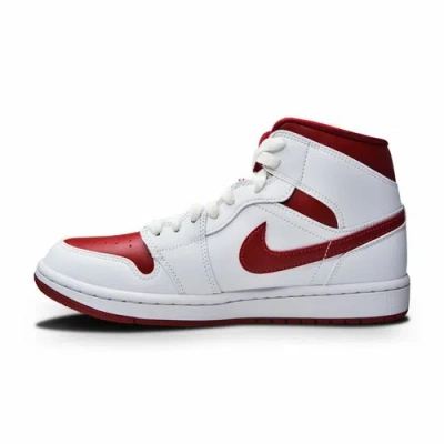 Pre-owned Nike Womens  Air Jordan 1 Mid "reverse Chicago" - Bq6472 161 - Pomegranate White