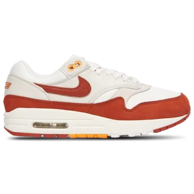 Nike Woman Sneakers White Size 8 Leather In Sail/rugged Orange