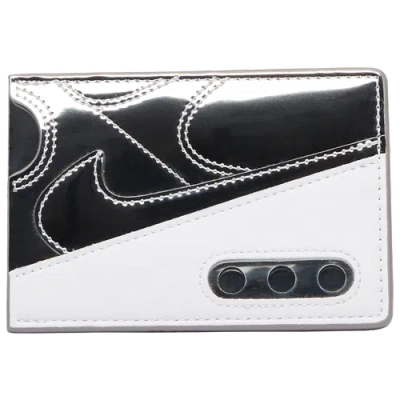 Nike Womens  Air Max 90 Card Wallet In White/metallic Silver/chrome Metallic