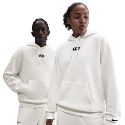 Nike Womens  Caitlin Clark U Premium Fleece Pullover Hoodie In White