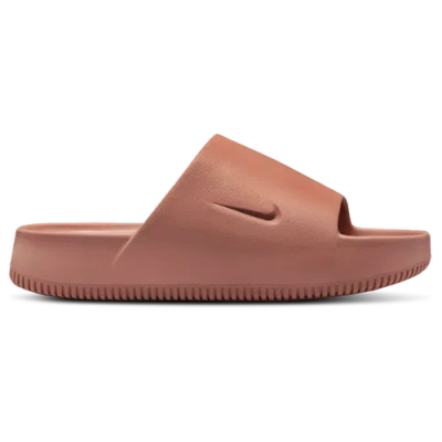 Nike Womens  Calm Slides In Terra Blush/terra Blush/terra Blush