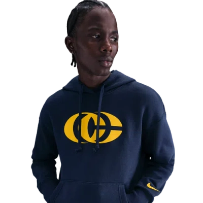 Nike Womens  Cc Fleece Pull Over Essentials Hoodie In Blue