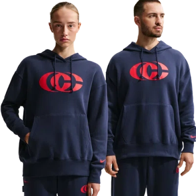 Nike Womens  Cc Fleece Pull Over Essentials Hoodie In Blue