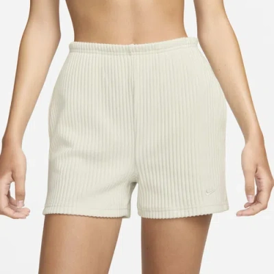 Nike Chill Knit Ribbed Shorts In Light Orewood 