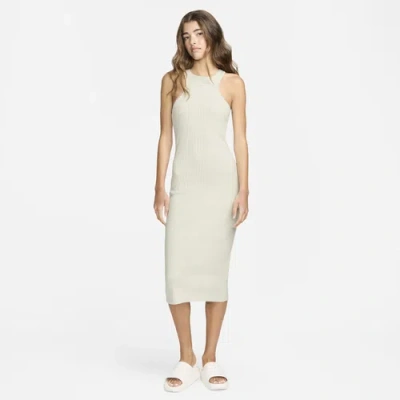 Nike Womens  Chill Knit Rib Dress In Neutral