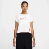 Nike Sportswear Club Checkerboard Swoosh Graphic T-shirt In White