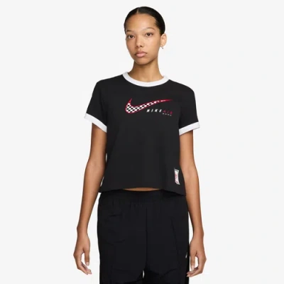 Nike Womens  Club Moto Short Sleeve T-shirt