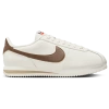 Nike Women's Cortez Leather Shoes In White/silver