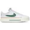 Nike Women's Court Legacy Lift Shoes In White/fir