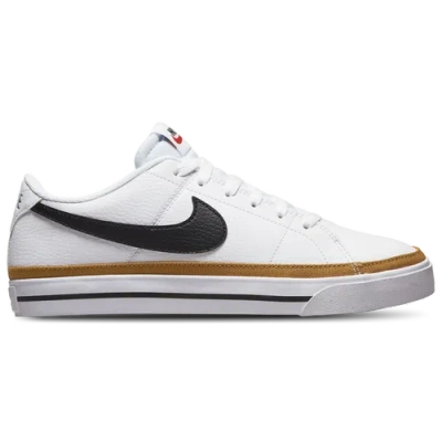 Nike Court Legacy Nn Sneakers In White/black/desert Orchre