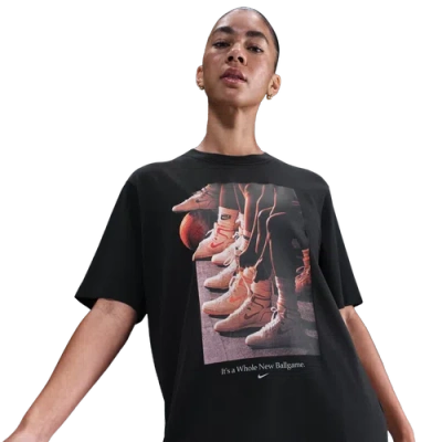 Nike Dri-fit Basketball-print T-shirt In Black