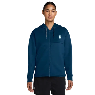 Nike Womens  Dri-fit Sabrina Signature Full-zip Hoodie In Blue