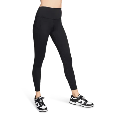 Nike Womens  Drifit One High Rise 7/8 Pocket Tight In Black