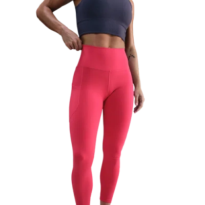Nike Womens  Drifit One High Rise 7/8 Pocket Tight In Pink