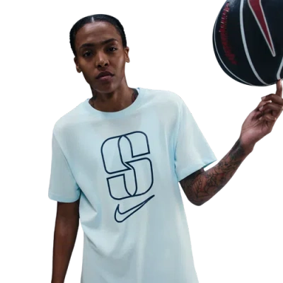 Nike Womens  Dri-fit Sabrina Short Sleeved T-shirt In Blue