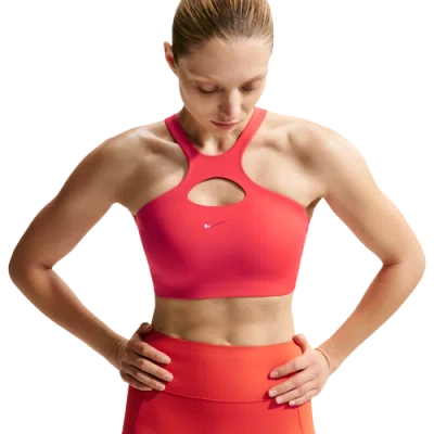 Nike Womens  Drifit Universal Mid Support Bra In Red