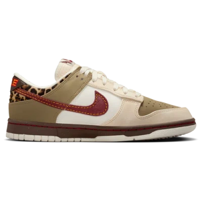 Nike Dunk Low Leopard Sneakers In Brown