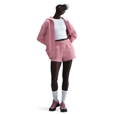 Nike Womens  Fleece Hr Shorts In Pink/white