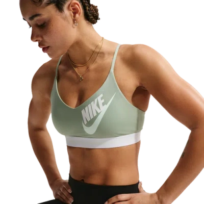 Nike Womens  Indy Logo Bra In Green