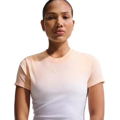 Nike Womens  Nsw Chill Crop Pnx Dip Dye T-shirt In White