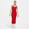 Nike Women's  Sportswear Chill Knit Tight Mini-rib Tank Top Dress In University Red