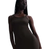 Nike Womens  Nsw Chill Knit Rib Tank Dress In Velvet Brown/velvet Brown