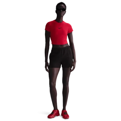 Nike Womens  Nsw Chill V Day Knit T-shirt In University Red