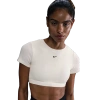 Nike Bra Back Baby Tee In Sail/heather