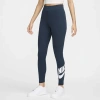 Nike Women's  Sportswear Classics High-waisted Graphic Leggings In Armory Navy/white