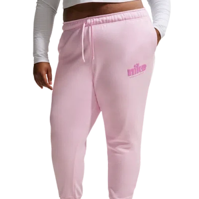 Nike Womens  Nsw Club Fleece Gx Pant Plus Size In Pink
