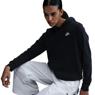 Nike Womens  Nsw Club Fleece Po Hoodie In Black