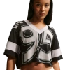 Nike Oversized Cropped Jersey Top In Black