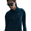 Nike Womens  Nsw Essential Oversize Long Sleeve Polo In Armory Navy/sail