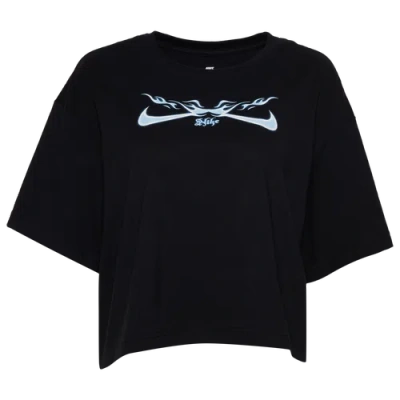Nike Womens  Nsw Essential S2k Crop T-shirt In Black