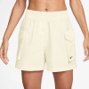 Nike Womens  Nsw Essential Woven 5" Cargo Short In Sail/black
