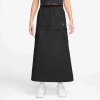 Nike Women's  Sportswear Essential Mid-rise Woven Cargo Midi Skirt In Black/white