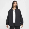 Nike Women's  Sportswear Essential Oversized Uv Woven Coaches' Jacket In Black/white
