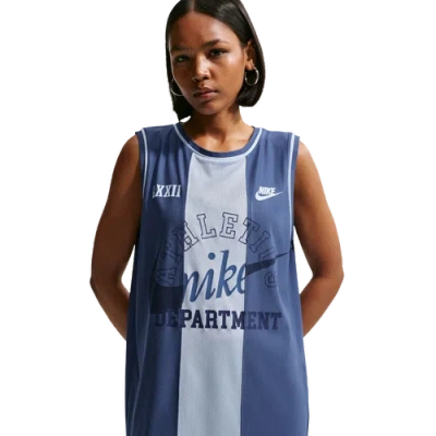 Nike Women's  Sportswear Loose Heritage Jersey Dress In Blue