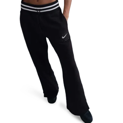 Nike Womens  Nsw Phoenix Fleece High Rise Gx Wide Pants In Black