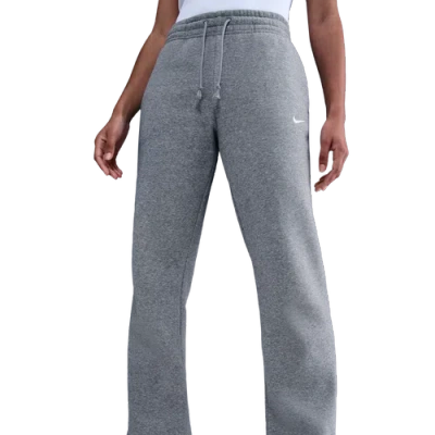 Nike Womens  Nsw Phoenix Fleece Mid Rise Oh Pant In Gray