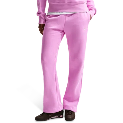 Nike Sportswear Phoenix Straight Leg Fleece Sweatpants In Pink