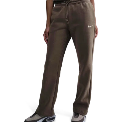 Nike Womens  Nsw Phoenix Fleece Mid Rise Oh Pant In Mink Brown/sail