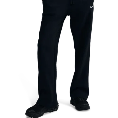 Nike Womens  Nsw Phoenix Fleece Mid Rise Oh Pant In Sail/black