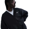 Nike Womens  Nsw Phoenix Fleece Oos Graphic Cardigan In Black