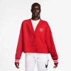 Nike Over-oversized Graphic Cardigan In University Red