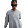 Nike Phoenix Fleece Oversize Crewneck Sweatshirt In Gray