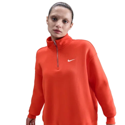 NIKE WOMENS NIKE NSW PHOENIX FLEECE OVERSIZED LONG QUARTER-ZIP
