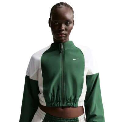 Nike Womens  Nsw Shrunken Track Jacket Mod In Green