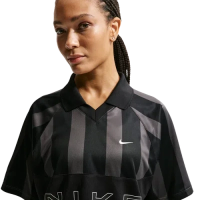 Nike Womens  Nsw Street Oversized Ss Stripe Jersey In Black
