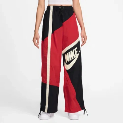 Nike Womens  Nsw Street Woven Oh Pants In Black/red
